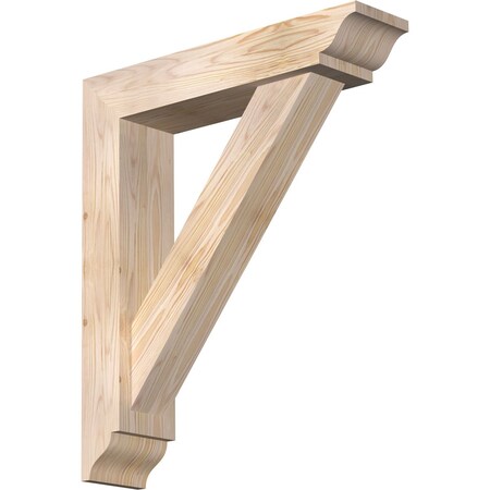 Traditional Traditional Smooth Bracket W/ Offset Brace, Douglas Fir, 5 1/2W X 24D X 28H